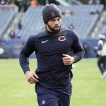 NFL fans react as Caleb Williams arrives in black outfit with signature matcha and wired earphones for Bears’ wild-card game