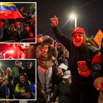Nicolás Maduro, wife greeted by jeers of ‘down with the dictator’ by hundreds of revelers at Brooklyn lock up