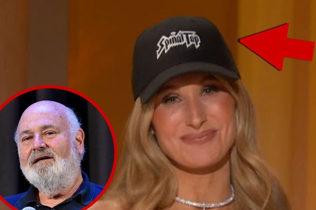 Nikki Glaser Wears ‘Spinal Tap’ Hat to Tribute Rob Reiner at Golden Globes