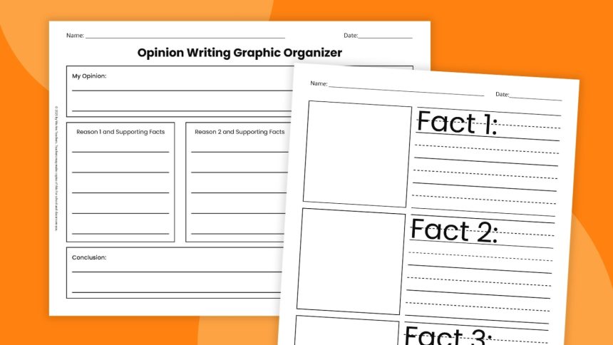 Opinion Writing Graphic Organizer Bundle (Free Printable)