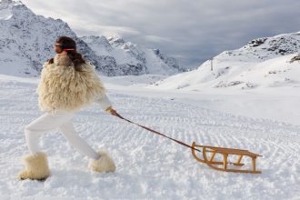 Martin Parr’s Final Vogue Shoot Was a Fashion Extravaganza in the Italian Alps