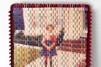 Pam Connolly Tenderly Weaves Family Snapshots on Vintage Potholder Looms — Colossal