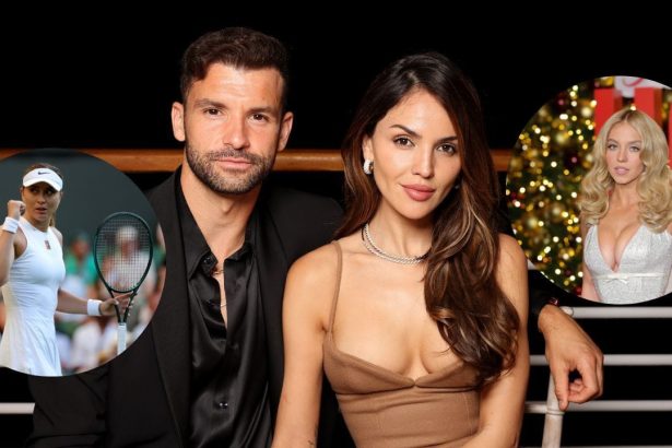 Paula Badosa & M Sydney Sweeney react to Grigor Dimitrov’s girlfriend Eiza’s elegant black look