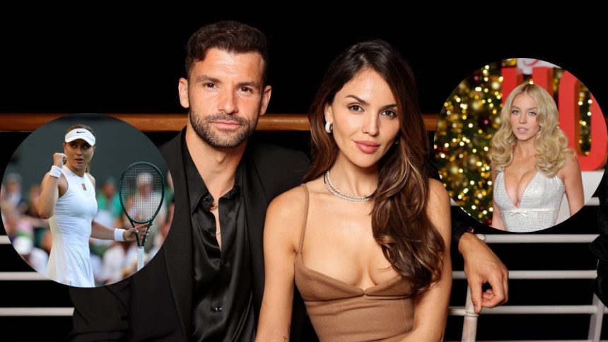 Paula Badosa & M Sydney Sweeney react to Grigor Dimitrov’s girlfriend Eiza’s elegant black look