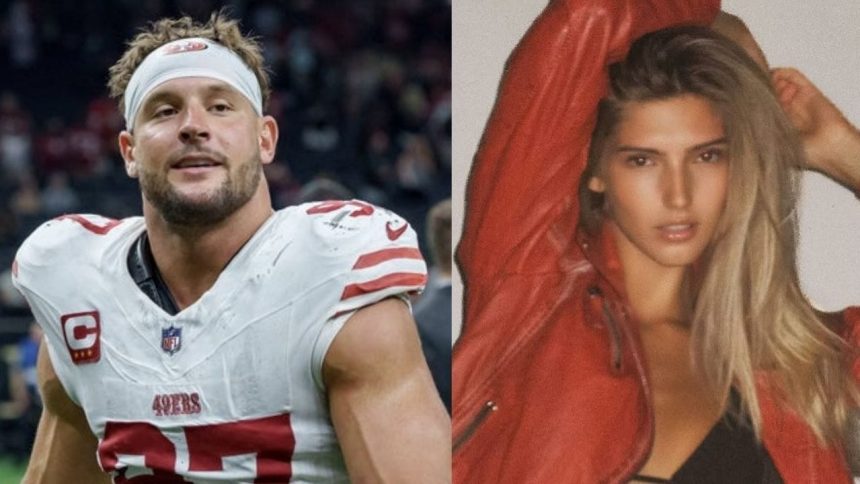 (Pics) Nick Bosa’s GF Ella Ailiff poses in Louis Vuitton strapless top and white shorts while declaring “not everyone’s cup of tea”