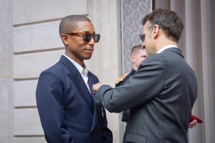 Pharrell Williams Knighted by France During Paris Fashion Week