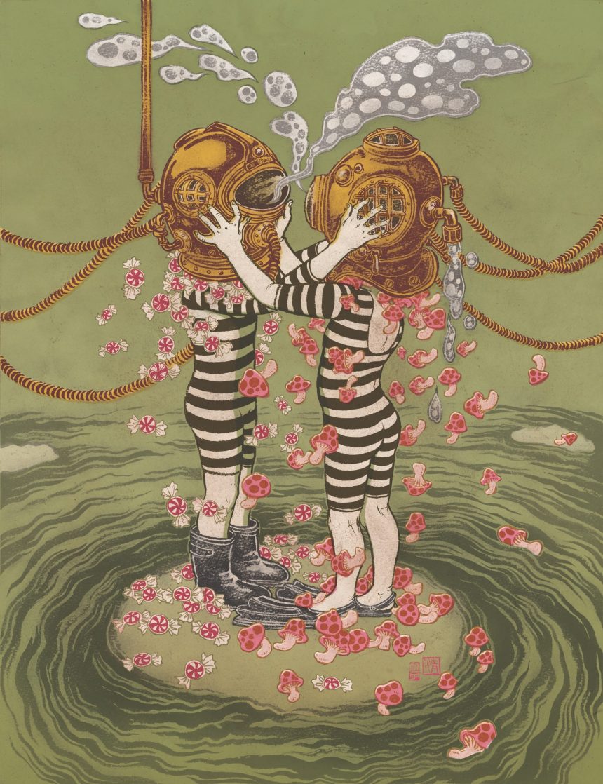 Playful, Enigmatic Narratives Shape Yuko Shimizu’s Action-Packed Illustrations — Colossal