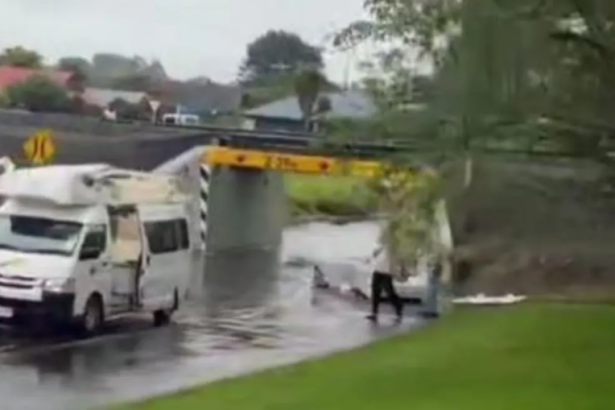Roof ripped off campervan at country’s most-hit underpass