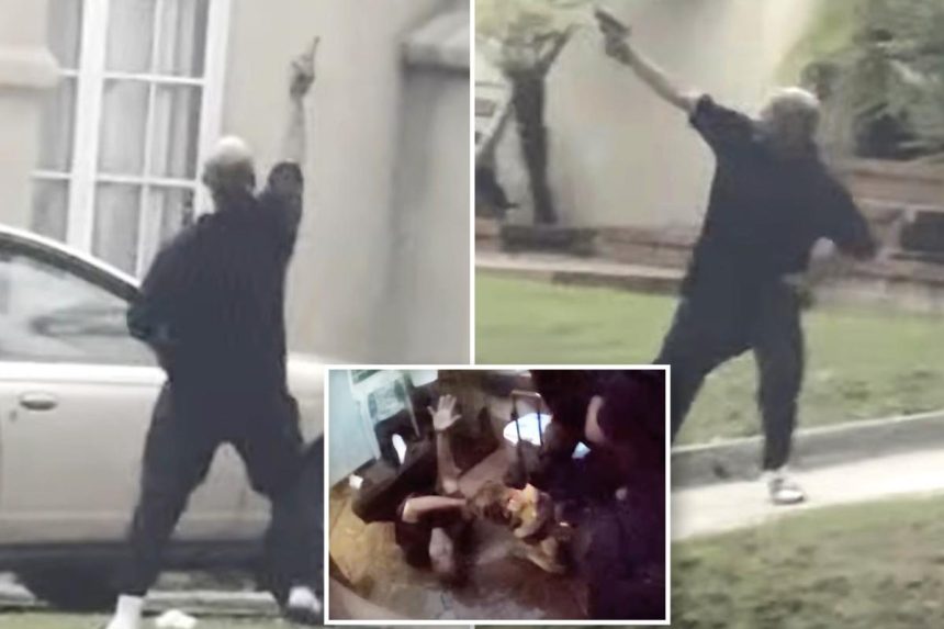 See an LAPD dog tackle man shooting at police helicopter