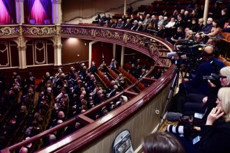 Sir Tim remembered fondly in public funeral service