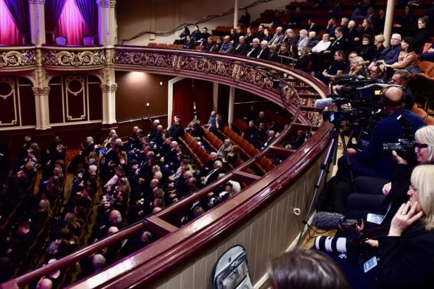 Sir Tim remembered fondly in public funeral service