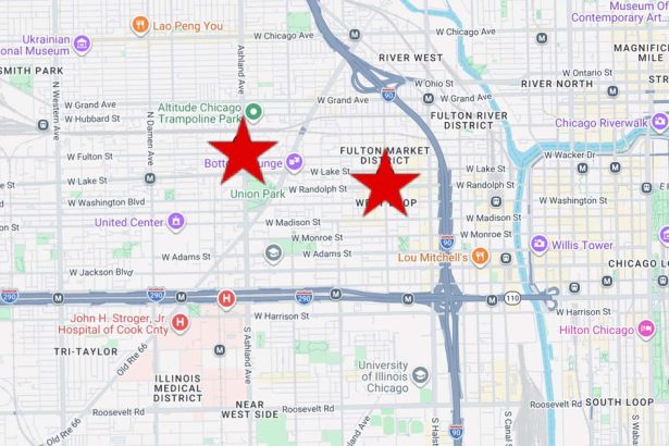 Six men rob victim at gunpoint in West Loop; 2nd robbery reported nearby