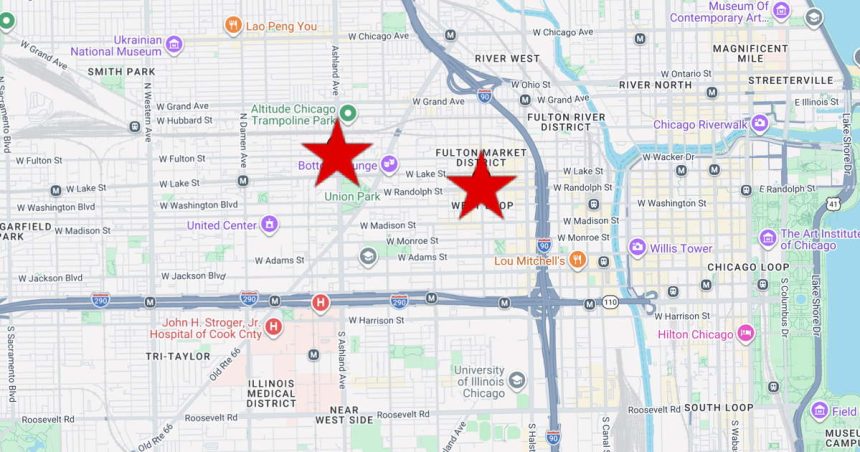 Six men rob victim at gunpoint in West Loop; 2nd robbery reported nearby