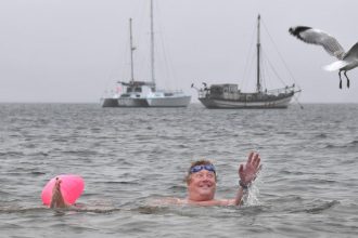 Strait to be swum for sprinklers