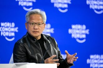 Tech CEOs boast and bicker about AI at Davos
