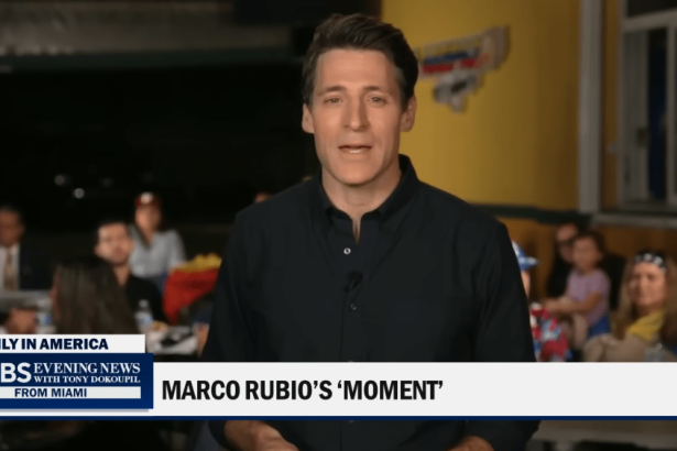Tony Dokoupil Salutes Marco Rubio, Cries Over Miami on CBS Evening News