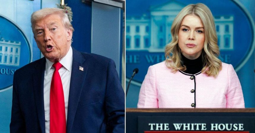 Trump Awkwardly Shades Karoline Leavitt at Her Own White House Briefing