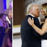 Trump and Melania Share Rare Kiss at NYE Party As Son Barron Looks On