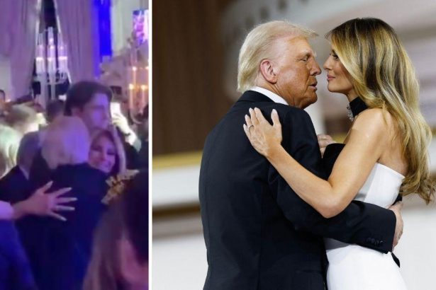 Trump and Melania Share Rare Kiss at NYE Party As Son Barron Looks On
