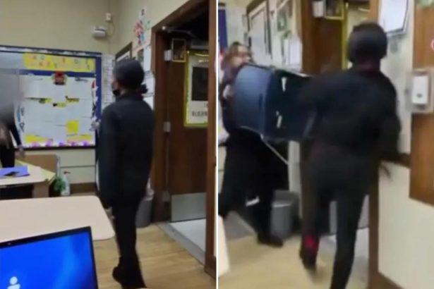 Video captures Detroit student allegedly wielding box cutter in classroom chase as teacher intervenes