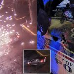 Video shows South Carolina police officer ambushed in patrol car in explosion of gunfire; suspect found dead after shootout