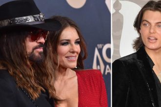 Why Liz Hurley’s Romance With Billy Ray Cyrus Is Straining Bond With Son