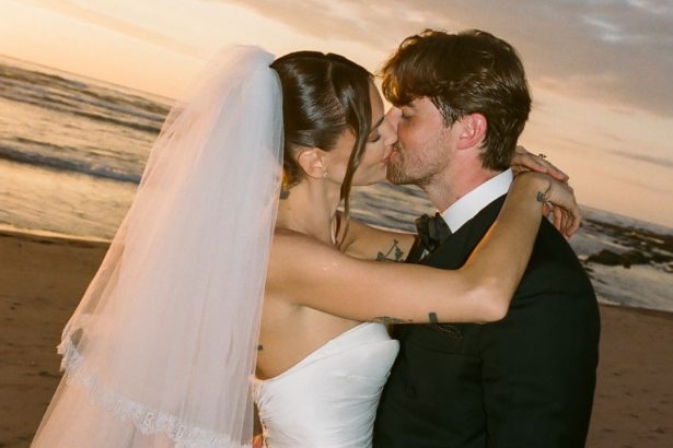 Mari Fonseca Wore Schiaparelli to Marry Drew Taggart at a Classic Beach Wedding in Costa Rica