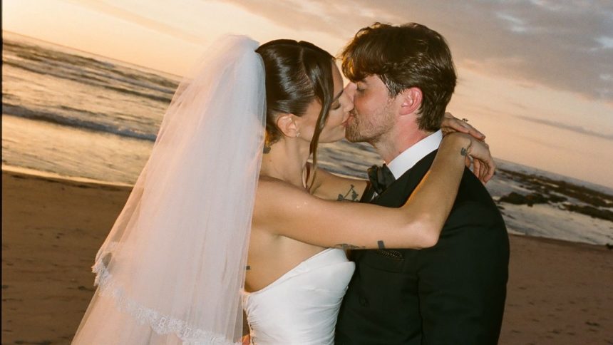 Mari Fonseca Wore Schiaparelli to Marry Drew Taggart at a Classic Beach Wedding in Costa Rica