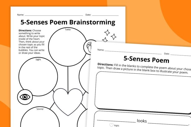 5 Senses Poem Template Bundle (Free Printables)