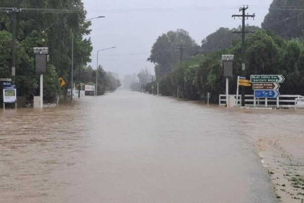 Akaroa to remain cut off overnight due to flooding, slips