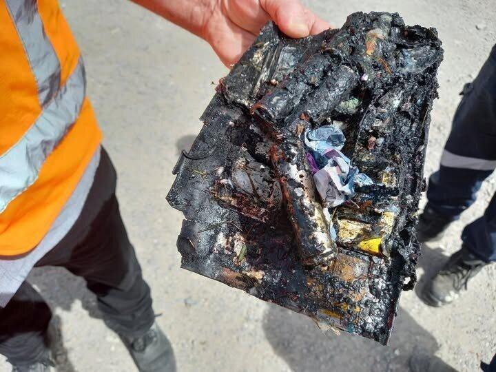 Bin truck fire sparks lithium battery warning