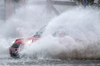 California Walloped By Winter Storm With High Winds And Heavy Rain And Snow