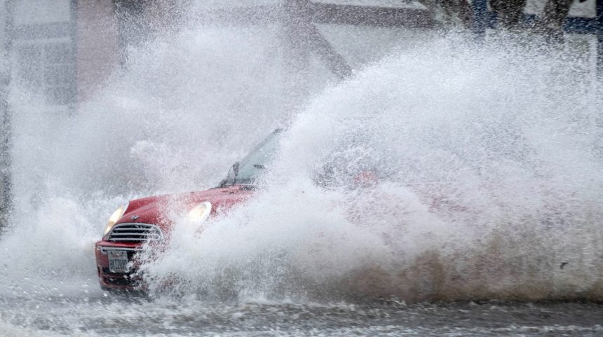 California Walloped By Winter Storm With High Winds And Heavy Rain And Snow