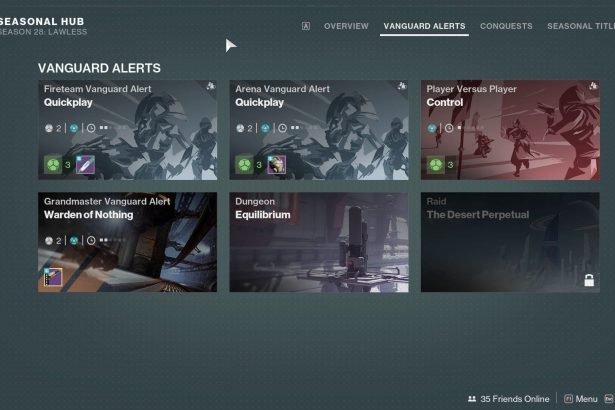 Destiny 2 Vanguard alerts this week (February 3 to 10) 