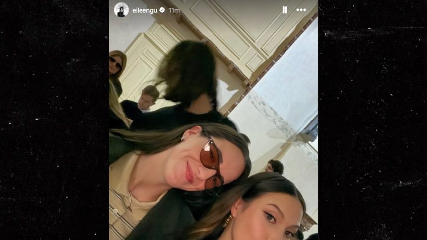 Eileen Gu Hangs With Caitlin Clark At Prada Fashion Show