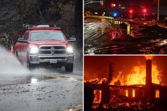 Evacuation warning issued for Palisades and Eaton Fire areas ahead of winter storm