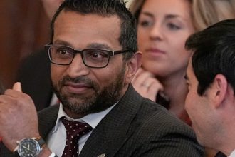 FBI director invites fresh scrutiny over travels with appearance at US men’s hockey team celebration : NPR