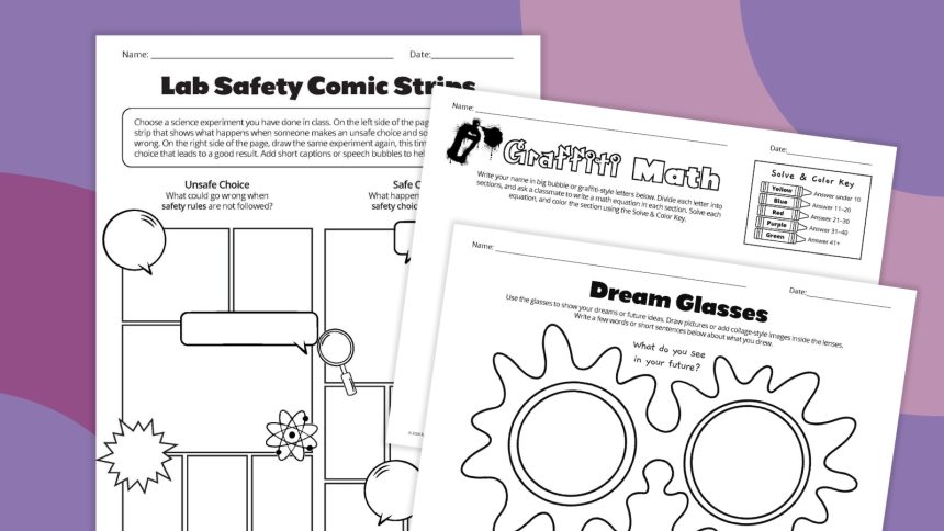 Free Printable Creativity Worksheets for Kids