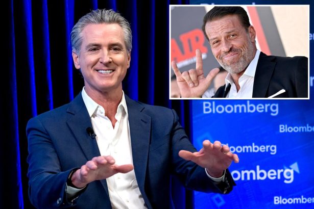 Gavin Newsom reveals he’s a Tony Robbins superfan