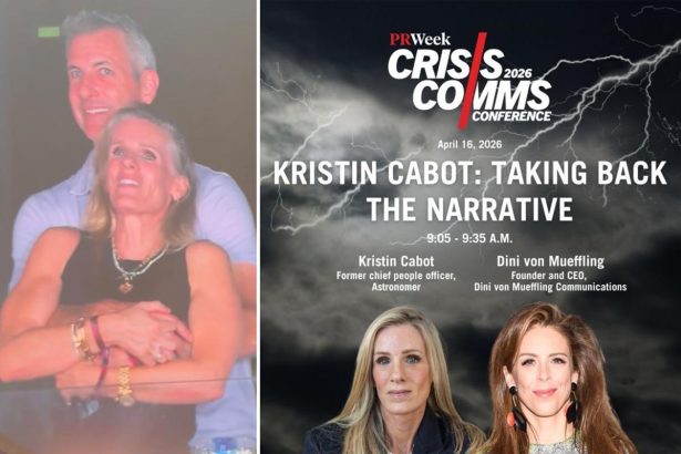 HR chief caught canoodling with boss at Coldplay concert to speak at crisis comms conference