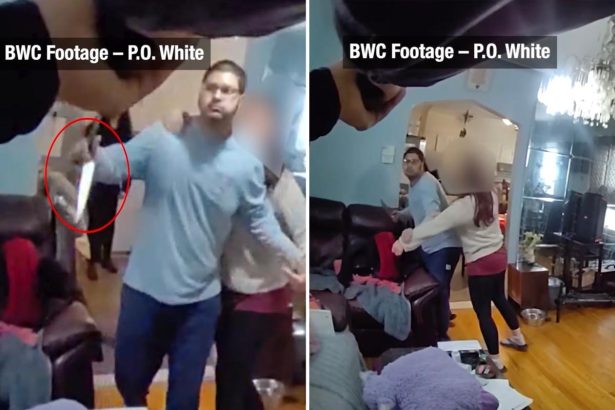 Heart-pounding bodycam footage shows moment NYPD cop shoots knife-wielding man