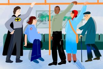 Holy prosociality! Batman makes people stand for pregnant passengers