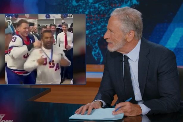 Jon Stewart Calls Kash Patel a ‘Make-a-Wish Man’ for Hockey Celebration