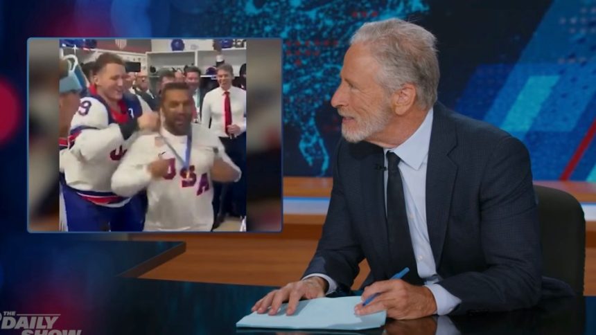 Jon Stewart Calls Kash Patel a ‘Make-a-Wish Man’ for Hockey Celebration