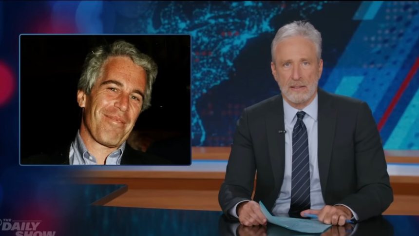 Jon Stewart Explains Why His Name Appears in the Epstein Files