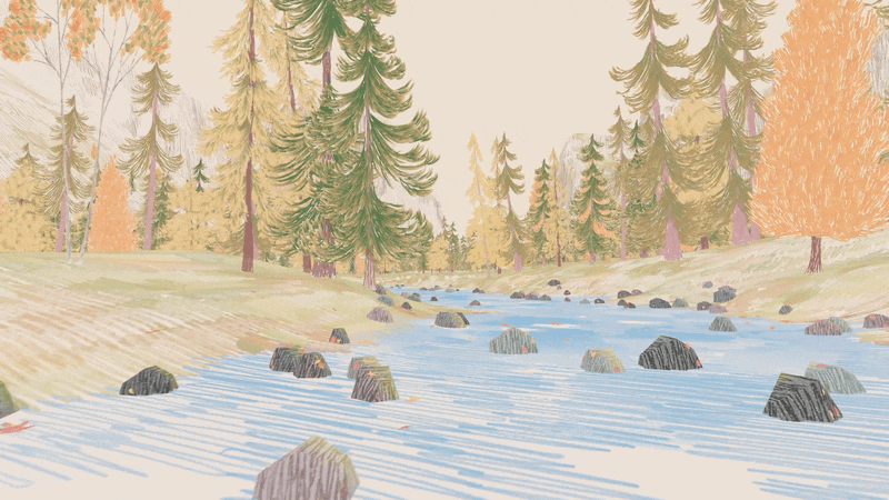 Journey Through Autumn and Winter in Robinsson Cravents’ Hand-Drawn ‘Yosemite’ — Colossal