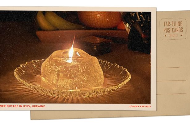 Kyiv candlelight during power outage : NPR