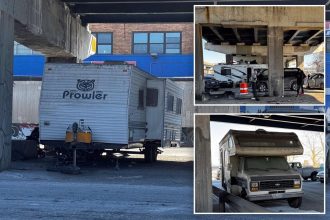 Massive, illegal NYC encampment thrives near CitiField — draining water, swiping power and running illicit businesses