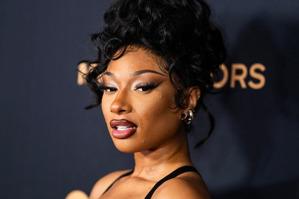 Megan Thee Stallion Shows Off Curves Getting Fitted For Roberto Cavalli Dress