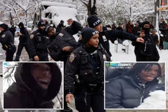 NYPD releases photos of 2 more ruffians wanted for pelting cops with snowballs in post-blizzard Washington Square Park chaos